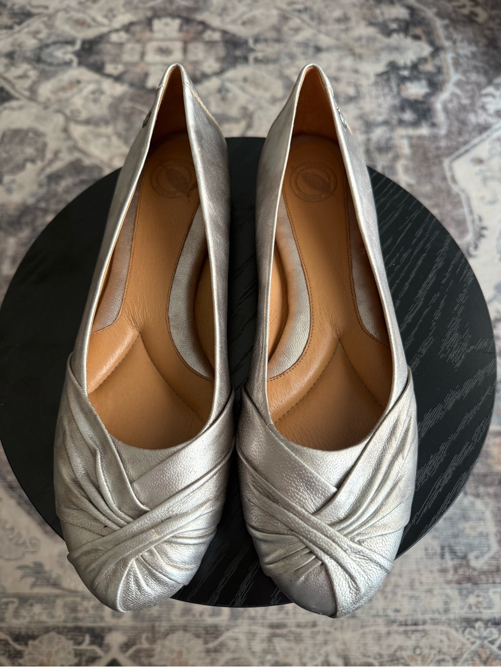 Nurture by Lamaze Metallic Silver Flat Loafers SZ 10